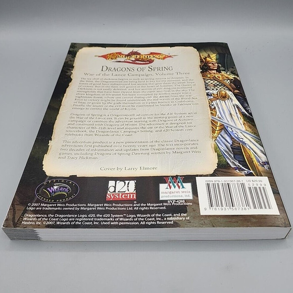 Dragonlance Dragons of Spring WOTC Licensed Book Very Good - Picture 11 of 11
